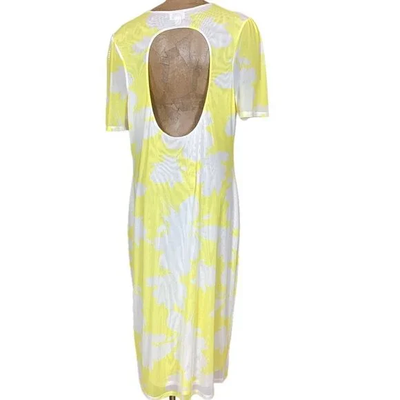 Future Collective Gabriella Kareefa-Johnson Floral Midi Mesh Dress Sz 1X #277A - Picture 9 of 11